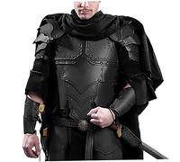 Trrymbbe Armure médiévale Knight, Armure de Coffre en Cuir PU pour Hommes, Costume de Plastron ajusté en Viking pour la fête Cosplay d'halloween