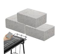 Trrymbbe Bloque de Nettoyage du Barbe à Barbecue Bloc de Nettoyage la Brique 3pcs Grill Cleaning Brick Natural Pumice Griddle Bloc pour Barbecue, Cuisine Cleaningbbq Cleaner