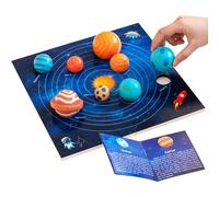 Trrymbbe Board de modèle de système Solaire, système Solaire pour Enfants 36 Mois + avec des modèles planètes 3D et Instruction Montessori Toy Toys pour garçons Girls Birthday Gifts Planet Toys