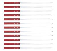 Trrymbbe Brochettes métalliques pour kabobs, 12 pcs 16 Pouces en Acier Inoxydable brochettes de Kebab Plat avec poignée en Bois pour la Viande de grillade, Poulet, crevettes, légumes Plus Barbecue