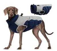Trrymbbe Chien Ment d'hiver Mabille de Chien imperméable avec Un Harnais Réflexion Zip up Veste Froide Temps Confortable Coton Coton Puppy pour Les Chiens Moyens Moyen