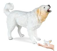 Trrymbbe Figurines de Chien, Figurines Animaux réalistes Jouets pour Chiens, Plastique Super pyrénées Figures animales éducatives