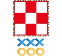 Trrymbbe Jeu de Tic Tac Toe en Plein air, 47x47 Pouces, Tic Tac Toe géant Portable, Jeux de Plein air Amusants pour Enfants, Jeu géant Familial