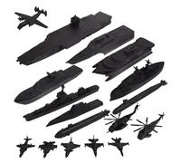 Trrymbbe Jouet de cuirassé 17 pièces/Ensemble, Jouet proportionnel réaliste, Ensemble de cuirassé Comprenant des navires et des Avions, Moteur éducatif et Fin pour Enfants,