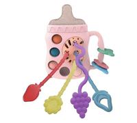 Trrymbbe Jouet de Dentition Montessori en Forme de biberon, Jouets Dentition pour bébé, Correspondance des Couleurs et entraînement précis, Parfait pour Les garçons et Les Filles à partir 6 Mois