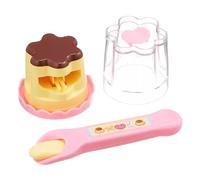 Trrymbbe Jouet de Pudding avec cuillère, Simulation Mignonne, Jeu rétractable, Alimentation Automatique, Jouets Amusants pour Filles et garçons, Jouet de Pudding Japonais