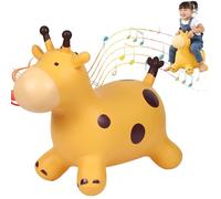 Trrymbbe Jouets à Monter pour Enfants, Girafe, Cheval rebondissant, Animaux gonflables, Jouets de Saut gonflables pour l'extérieur et l'intérieur, pour garçons et Filles de 18 Mois Plus