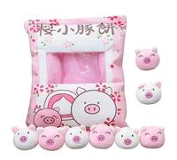 Trrymbbe Oreillers Mignons en Peluche de Pudding Doux avec des Jouets de Porc 8 pcs, 18, 9x14, 2 Pouces