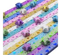 Trrymbbe Paper Star Strips 2 Ensembles DIY Couleur Assortie Origami Star Starts Gilding Paper Mignon Origami pour Artisanat