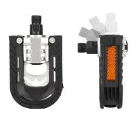 Trrymbbe Pédales de vélo, pédales de vélo Pliantes 9/16 '' Mountain avec Bande réfléchissante 1 Paire Robuste sans Glissement Plat Pliable pour Les vélos BMX Route