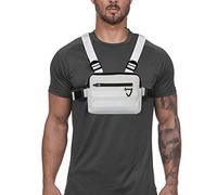 Trrymbbe Sac à poitrine de mode pour hommes Poue gilet à poitrine blanche Pack réglable avec hook sac dos pour hommes sacs pour pour