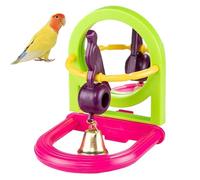 Trrymbbe Stand à Oiseaux avec Miroir d'oiseau pour Cage, Miroir avec Charme de Cloche, Cadeaux de Jouets d'intelligence Interactive pour perruches Parakets Cocascles