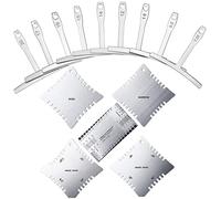 Trrymbbe Tool de Mesure de la Guitare Fretboard Ensemble d'outils avec des jauges Rayon à 4 Encoche 9 Outils la jauge sous-séjour Luthier et Une règle d'action chaîne pour la Configuration la g