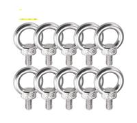 TRRYUIP Boulons à Oeil Boulons à œil de levage M4/M5/M6/M8 allongés en acier inoxydable anneau ronds robustes Vis fixation suspendue for câbles métalliques