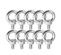 TRRYUIP Boulons à Oeil Lot de 10 boulons à œil levage en acier inoxydable for fixation câbles métalliques, anneaux suspension jardin, accessoires M4/M5/M6/M8