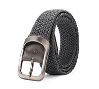 TRRYUIP Ceinture Toile Ceinture de golf en toile tressée extensible et élastique for femmes hommes, pantalons jeans(Grey)