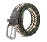 TRRYUIP Ceinture Toile Ceinture unisexe en toile tissée avec boucle ardillon for homme, ceinture d'extérieur décontractée, pantalon de cow-boy(Color-03)