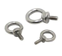 TRRYUIP Crochet A Visser Écrous de seigle levage/anneau vis boulon à œil d'écrou d'accrochage M3 M4 M5 M6 M8 M10 M12 304 acier inoxydable(Lifting Eye Screws,M12 1pc)