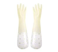 TRRYUIP Gant Nettoyage Household Long Sleeve Rubber Gloves Dishwashing Kitchen Oven Pet Cleaning Home And Accessories(Yellow)