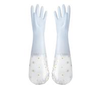 TRRYUIP Gant Nettoyage Household Long Sleeve Rubber Gloves Dishwashing Kitchen Oven Pet Cleaning Home And Accessories(Blue)