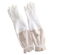 TRRYUIP Gant Nettoyage Waterproof Housework Cleaning Gloves Kitchen Latex Laundry Dishwashing Wear Resistant Rubber(Flower,L 9.1-10cm)