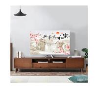 TRRYUIP Housse De Protection Pour Téléviseur Couverture anti-poussière for capot de télévision à Force élastique, tissu 32 75 pouces, Style chinois Simple et moderne(12,65-70 inch)
