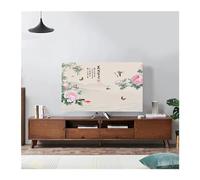 TRRYUIP Housse De Protection Pour Téléviseur Couverture anti-poussière for capot de télévision à Force élastique, tissu 32 75 pouces, Style chinois Simple et moderne(05,32-37 inch)