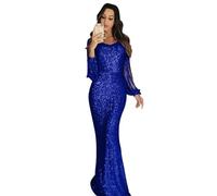 TRRYUIP Robe a Frange Robe de soirée Longue à Franges, Sexy, Amincissante, Taille Haute, Queue FI, Ligne U Ne(Color-10,L)