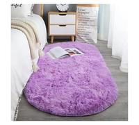TRRYUIP Tapis Tapis Ovale en Peluche Doux et Soyeux, décoration Moderne for la Maison, Salon, canapé, Table Basse(Purple,160x230CM)