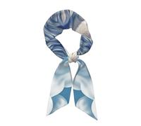 TRSGKSQP Lamb with A Lion on the Clouds Silk Neck Scarf for Women Hair Scarves Satin Bandanas Fashion Headband Long Neckerchief