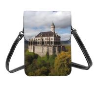 TRSGKSQP Petit sac à bandoulière en cuir pour femme - Sac à main pour téléphone portable, portefeuille, monuments historiques de l'Arménie