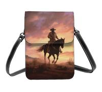 TRSGKSQP Petit sac à bandoulière en cuir pour femme - Sac à main pour téléphone portable, portefeuille, cowboy West