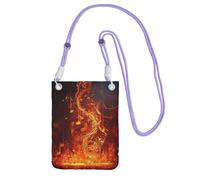 TRSGKSQP Petit sac à bandoulière pour femme - Mini portefeuille pour téléphone portable - Flamme rouge - Note de musique - Sac pour téléphone portable, violet, Taille unique