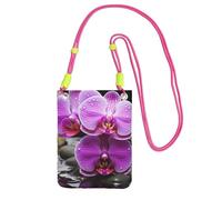 TRSGKSQP Petit sac à bandoulière pour femme - Mini portefeuille pour téléphone portable - Violet orchidée, Fuchsia, Taille unique