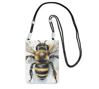 TRSGKSQP Petit sac à bandoulière pour femme, sac à main pour téléphone portable, mini portefeuille aquarelle abeille pour téléphone portable, Noir , Taille unique