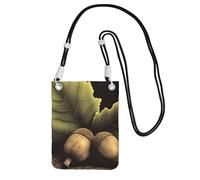 TRSGKSQP Petit sac à bandoulière pour femme - Sac à main pour téléphone portable - Mini portefeuille - Deux glands - Sac pour téléphone portable, Noir , Taille unique