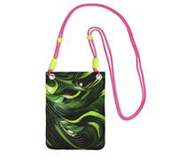 TRSGKSQP Petit sac à bandoulière pour femme, sac à main pour téléphone portable, mini portefeuille pour téléphone portable, sac abstrait vert serpent pour téléphone portable, Fuchsia, Taille unique