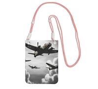 TRSGKSQP Petit sac à bandoulière pour femme, sac à main pour téléphone portable, mini portefeuille pour téléphone portable, sac à main pour téléphone portable de la guerre mondiale, rose, Taille