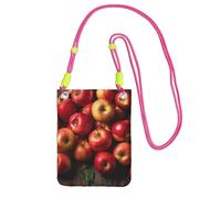 TRSGKSQP Petit sac à bandoulière pour femme - Sac à main pour téléphone portable, mini portefeuille pour téléphone portable, pommes fraîches et mûres, Fuchsia, Taille unique