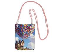 TRSGKSQP Petit sac à bandoulière pour femme - Sac à main pour téléphone portable, mini portefeuille pour téléphone portable, ballon coloré et sac pour téléphone portable, rose, Taille unique