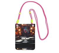TRSGKSQP Petit sac à bandoulière pour femme, sac à main pour téléphone portable, portefeuille, album de musique, sac pour téléphone portable, Fuchsia, Taille unique