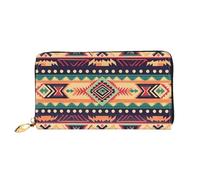 TRSGKSQP Portefeuille en cuir pour femme et homme - Portefeuille à deux volets - Porte-cartes de crédit - Style sud-ouest - Portefeuille pour femme