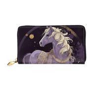TRSGKSQP Portefeuille en cuir pour femme et homme - Portefeuille à deux volets - Ultra fin - Porte-cartes de crédit - Clip Art - Pochette pour femme