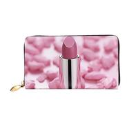 TRSGKSQP Portefeuille en cuir pour femme et homme - Portefeuille ultra fin avec porte-cartes de crédit - Motif rouge à lèvres