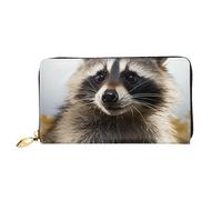 TRSGKSQP Portefeuille en cuir pour homme et femme - Portefeuille ultra fin avec porte-cartes de crédit - Motif raton laveur