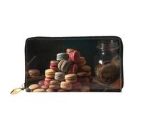 TRSGKSQP Portefeuille en cuir pour homme et femme - Portefeuille ultra fin avec porte-cartes de crédit - Macarons de différentes couleurs