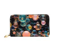 TRSGKSQP Portefeuille en cuir pour homme et femme - Portefeuille ultra fin avec porte-cartes de crédit - Bulles de savon