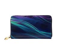 TRSGKSQP Portefeuille en cuir pour homme et femme - Portefeuille ultra fin avec porte-cartes de crédit - Lignes fluides - Pochette pour femme