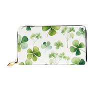 TRSGKSQP Portefeuille en cuir pour homme et femme - Portefeuille ultra fin avec porte-cartes de crédit - Clover
