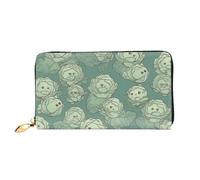 TRSGKSQP Portefeuille en cuir pour homme et femme - Portefeuille ultra fin avec porte-cartes de crédit - Motif chou